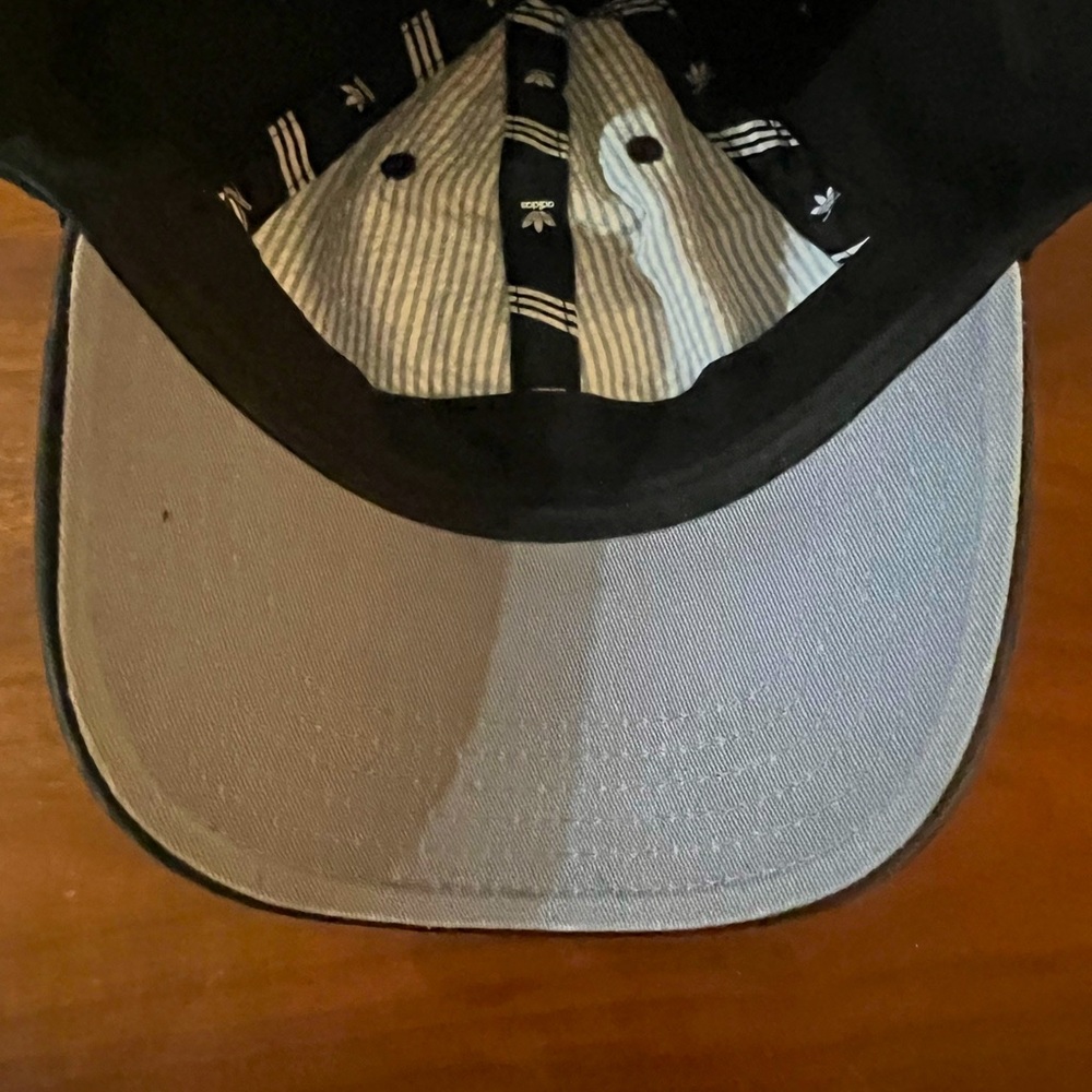 ADIDAS Originals 90288 Strapback Relaxed Adjustable Cap Black Hat Three Stripes - Picture 6 of 11